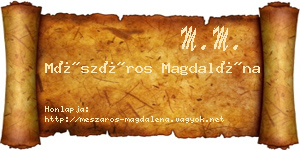 Mészáros Magdaléna névjegykártya