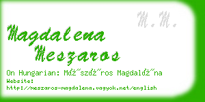 magdalena meszaros business card